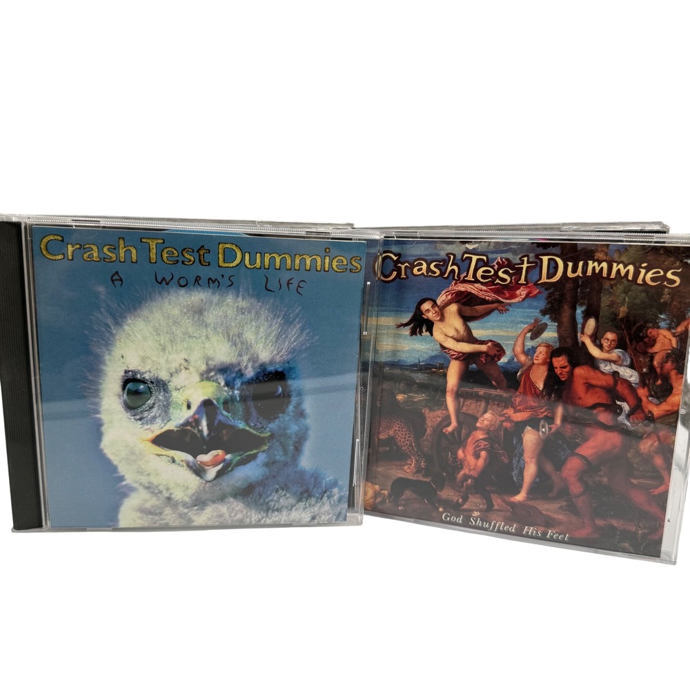 Crash Test Dummies God‎ Shuffled His Feet & A Worms Life CD Lot Bundle 90s